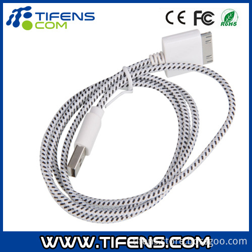 1m Colorful Round 6pin Data Cable for iPhone 4/4s/iPad